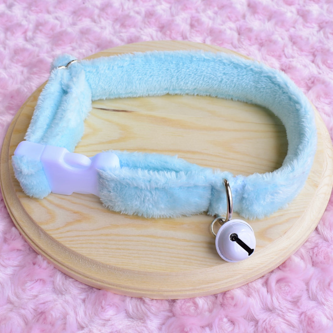 PRE-ORDER Aqua Blue Fluffy Collar 12-18 inch