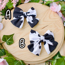 Cow Print Hair Bow