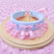 PRE-ORDER Blue & Pink Fluffy Kitten Collar