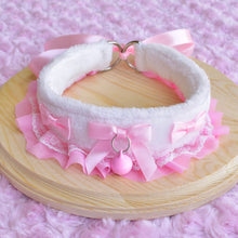 PRE-ORDER White & Pink Fluffy Kitten Collar