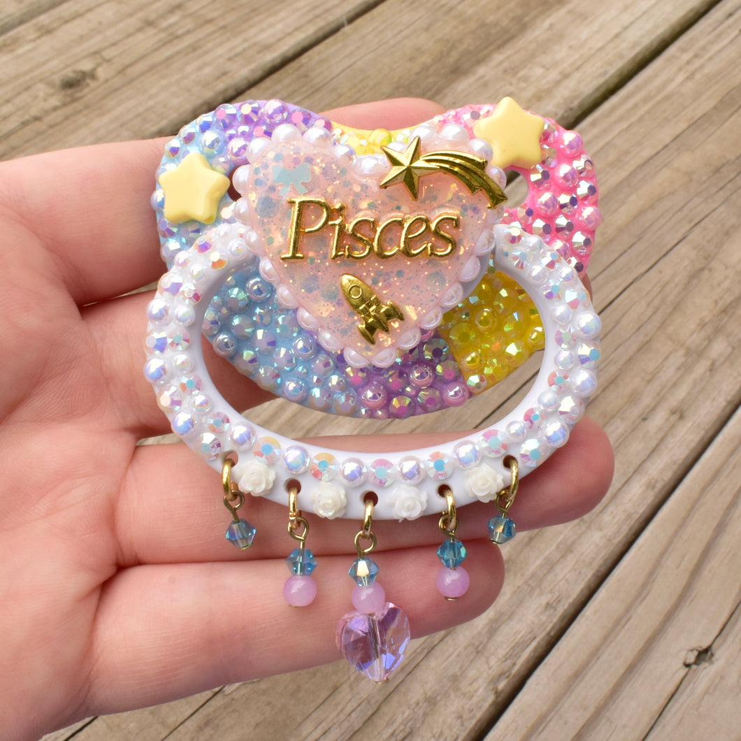 Pisces Zodiac Dangle Pacifier