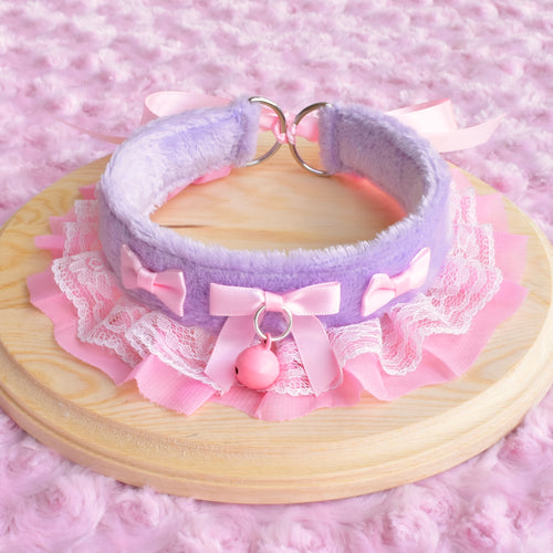 PRE-ORDER Purple & Pink Fluffy Kitten Collar