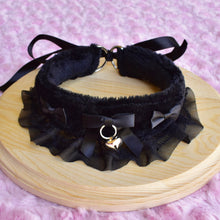 PRE-ORDER Black Fluffy Kitten Collar