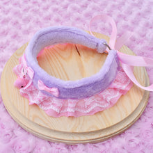PRE-ORDER Purple & Pink Fluffy Kitten Collar