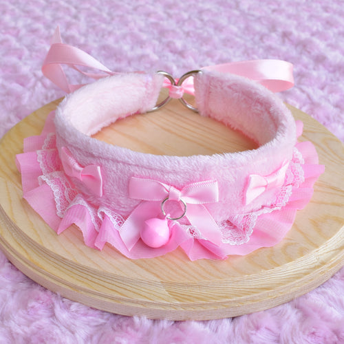 PRE-ORDER Pink Fluffy Kitten Collar