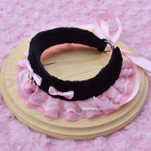 PRE-ORDER Black & Pink Fluffy Kitten Collar