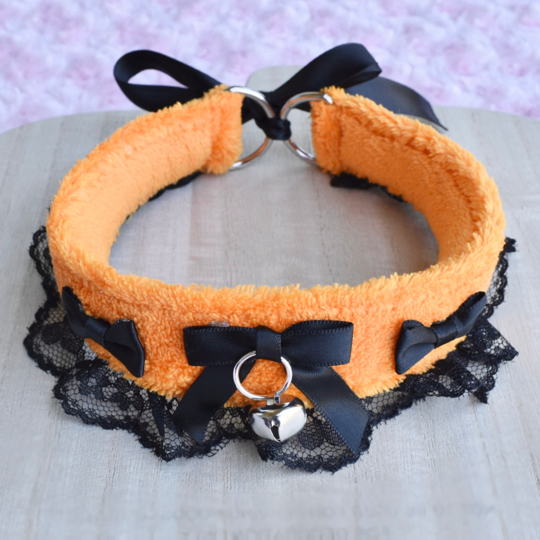 PRE-ORDER Orange & Black Fluffy Kitten Collar